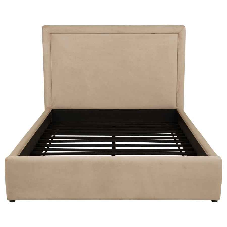Lawson 54-inch Upholstered Queen Platform Bed Light Saddle