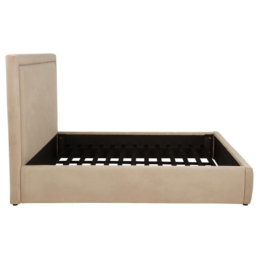 Home & Sleep Outlet - Lawson 54-inch Upholstered Queen Platform Bed Light Saddle