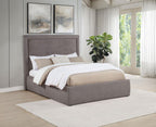 Home & Sleep Outlet - Lawson 54-inch Upholstered Full Panel Platform Bed Mushroom