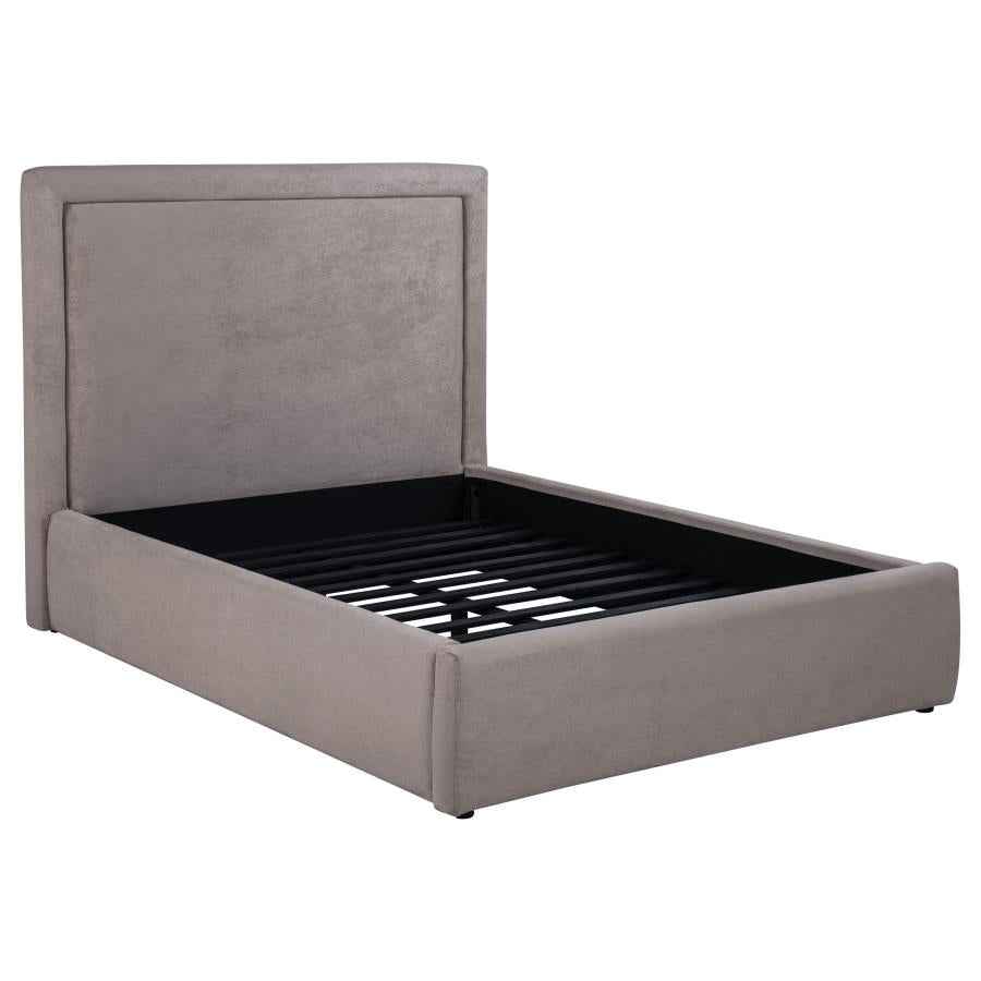 Lawson 54-inch Upholstered Full Panel Platform Bed Mushroom
