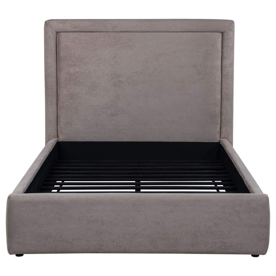 Home & Sleep Outlet - Lawson 54-inch Upholstered Full Panel Platform Bed Mushroom