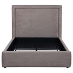 Home & Sleep Outlet - Lawson 54-inch Upholstered Full Panel Platform Bed Mushroom