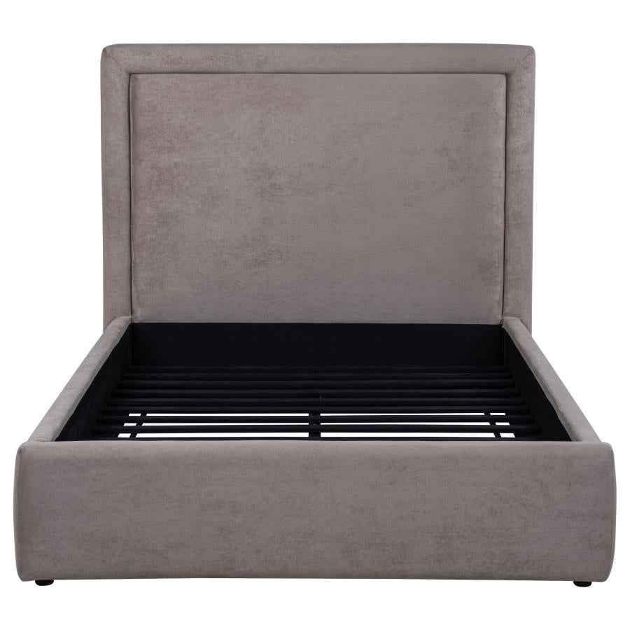Lawson 54-inch Upholstered Full Panel Platform Bed Mushroom