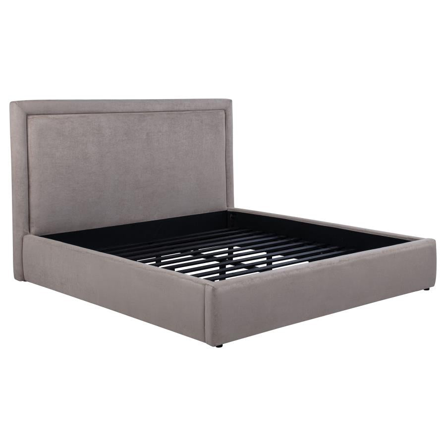 Home & Sleep Outlet - Lawson 54-inch Upholstered Eastern King Platform Bed Mushroom