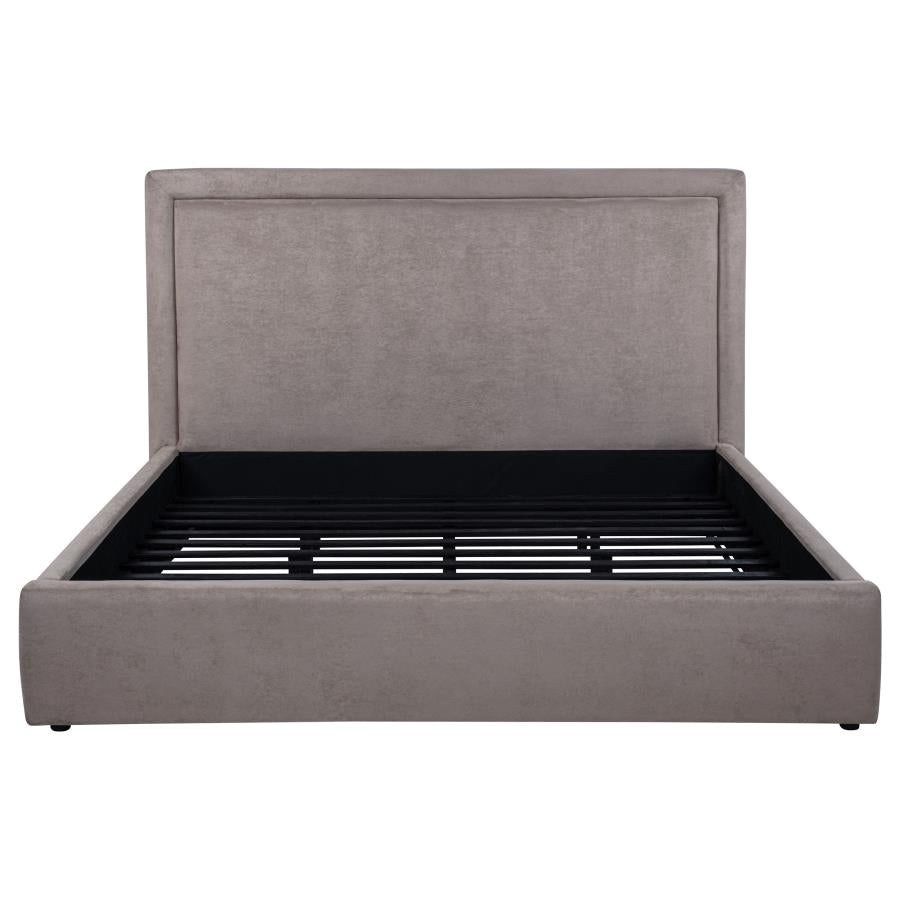 Home & Sleep Outlet - Lawson 54-inch Upholstered Eastern King Platform Bed Mushroom