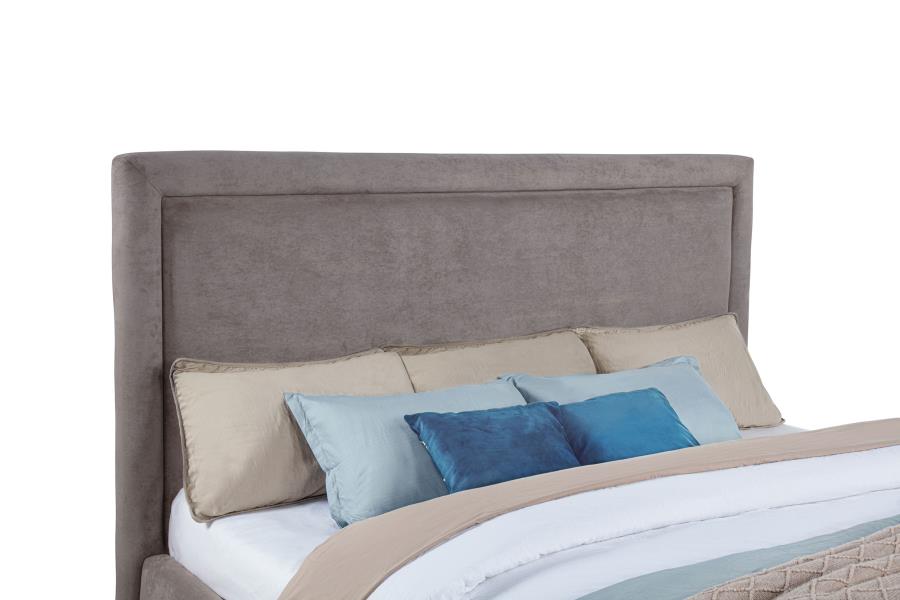 Home & Sleep Outlet - Lawson 54-inch Upholstered Eastern King Platform Bed Mushroom