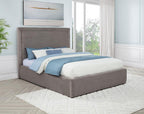 Home & Sleep Outlet - Lawson 54-inch Upholstered Queen Platform Bed Mushroom