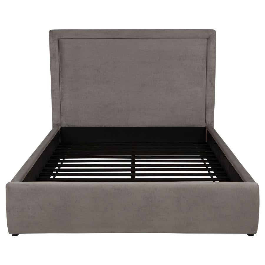 Home & Sleep Outlet - Lawson 54-inch Upholstered Queen Platform Bed Mushroom