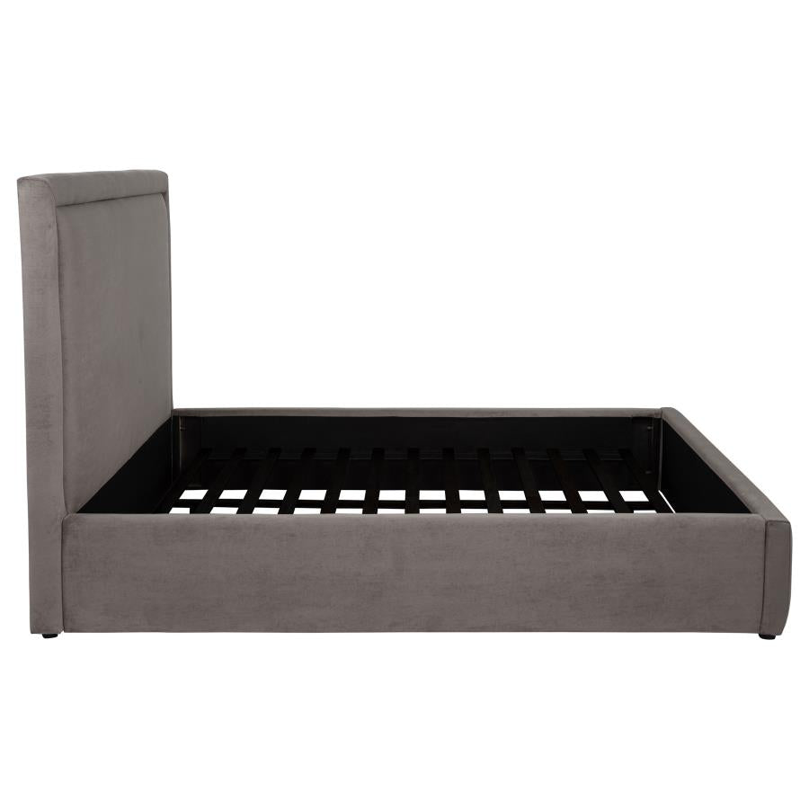 Home & Sleep Outlet - Lawson 54-inch Upholstered Queen Platform Bed Mushroom