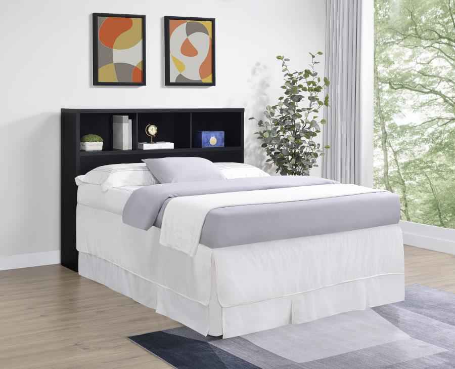 Westpark 49-inch Queen Bookcase Headboard Black