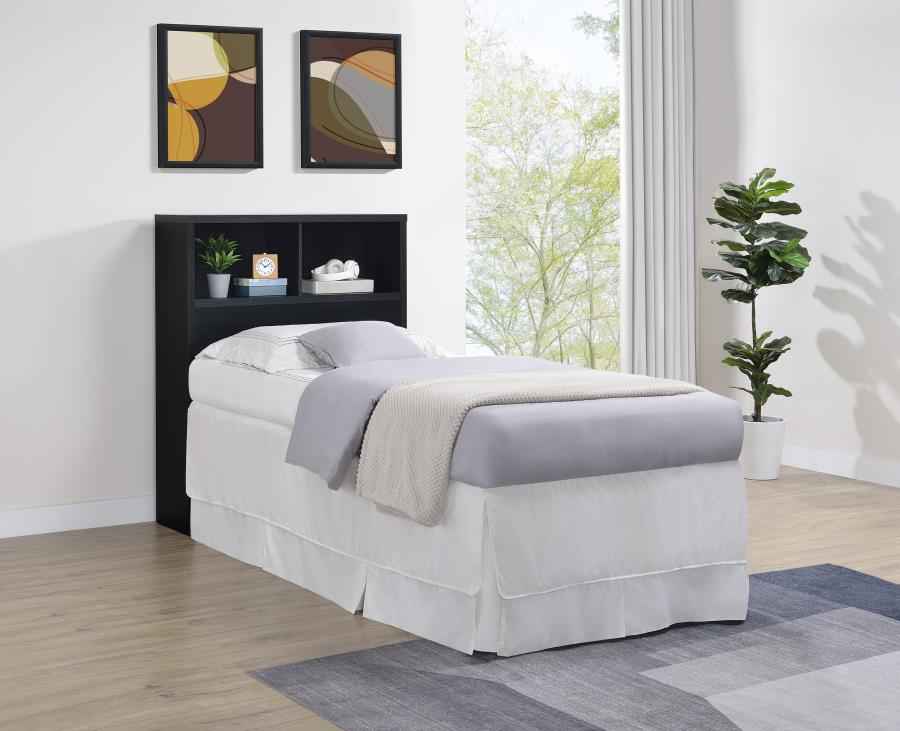 Westpark 49-inch Twin Bookcase Headboard Black