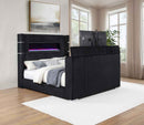 Tisdall California King Flame Visualizer TV Bed Black