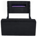 Tisdall California King Flame Visualizer TV Bed Black
