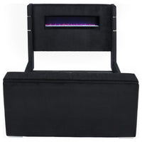Tisdall California King Flame Visualizer TV Bed Black