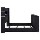 Tisdall California King Flame Visualizer TV Bed Black