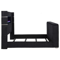 Tisdall California King Flame Visualizer TV Bed Black