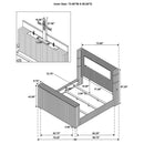 Tisdall California King Flame Visualizer TV Bed Black