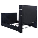 Tisdall Queen Flame Visualizer Wingback TV Bed Black