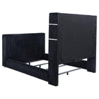 Home & Sleep Outlet - Tisdall Queen Flame Visualizer Wingback TV Bed Black