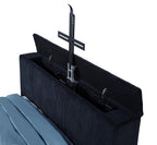 Home & Sleep Outlet - Tisdall Queen Flame Visualizer Wingback TV Bed Black