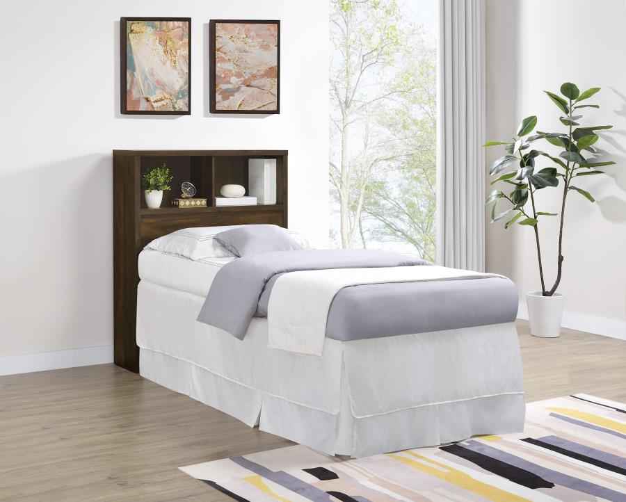 Westpark 49-inch Twin Bookcase Headboard Dark Pine