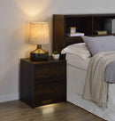 Westpark 2-drawer Nightstand LED Lights and USB Dark Pine