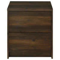 Westpark 2-drawer Nightstand LED Lights and USB Dark Pine