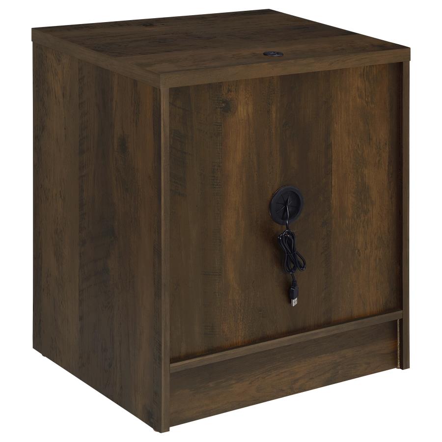 Westpark 2-drawer Nightstand LED Lights and USB Dark Pine