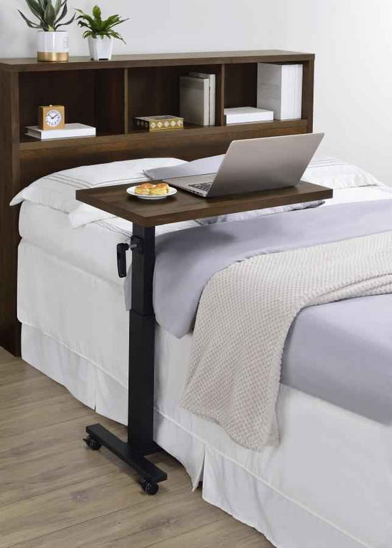 Westpark Height Adjustable Mobile Bedroom C-Table Dark Pine