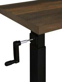 Westpark Height Adjustable Mobile Bedroom C-Table Dark Pine