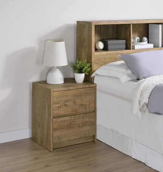 Westpark 2-drawer Nightstand LED Lights and USB Mango