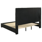 Home & Sleep Outlet - Medley Genuine Leather Eastern King Platform Bed Black