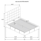 Home & Sleep Outlet - Medley Genuine Leather Queen Panel Platform Bed Black