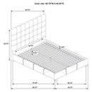 Medley Genuine Leather Queen Panel Platform Bed Black