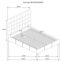Medley Genuine Leather Queen Panel Platform Bed Black