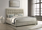 Home & Sleep Outlet - Medley Genuine Leather Eastern King Platform Bed Tan