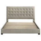Home & Sleep Outlet - Medley Genuine Leather Eastern King Platform Bed Tan