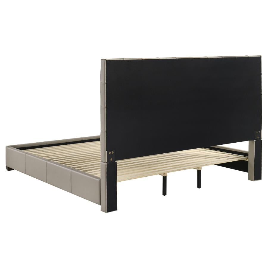 Home & Sleep Outlet - Medley Genuine Leather Eastern King Platform Bed Tan