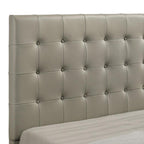 Home & Sleep Outlet - Medley Genuine Leather Eastern King Platform Bed Tan