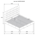 Home & Sleep Outlet - Medley Genuine Leather Eastern King Platform Bed Tan
