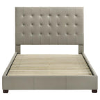 Home & Sleep Outlet - Medley Genuine Leather Queen Panel Platform Bed Tan