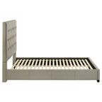 Home & Sleep Outlet - Medley Genuine Leather Queen Panel Platform Bed Tan
