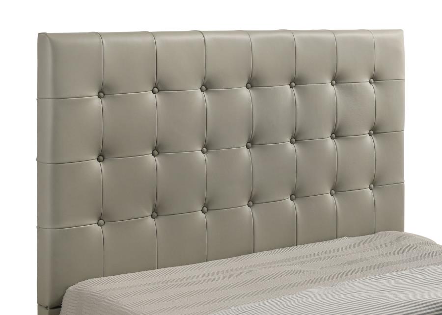 Home & Sleep Outlet - Medley Genuine Leather Queen Panel Platform Bed Tan