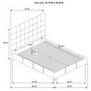 Medley Genuine Leather Queen Panel Platform Bed Tan
