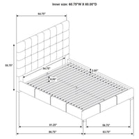 Medley Genuine Leather Queen Panel Platform Bed Tan