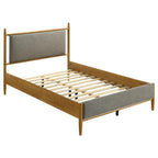Home & Sleep Outlet - Mason 46-inch Full Panel Platform Bed Grey and Light Brown