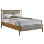 Home & Sleep Outlet - Mason 46-inch Full Panel Platform Bed Grey and Light Brown