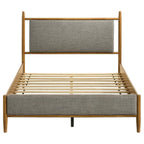 Home & Sleep Outlet - Mason 46-inch Full Panel Platform Bed Grey and Light Brown