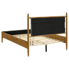 Home & Sleep Outlet - Mason 46-inch Full Panel Platform Bed Grey and Light Brown