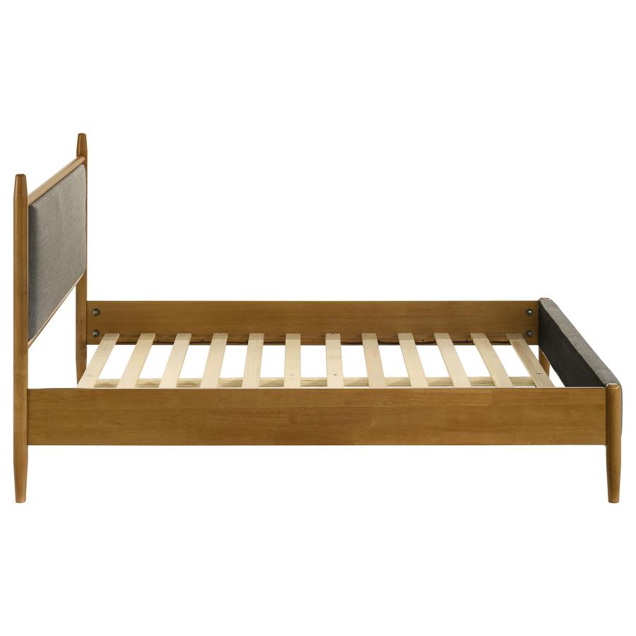 Home & Sleep Outlet - Mason 46-inch Full Panel Platform Bed Grey and Light Brown